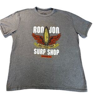 Ron Jon Surf Shop T-Shirt Size XL Gray East Coast Tour 1978  Comfy Tee